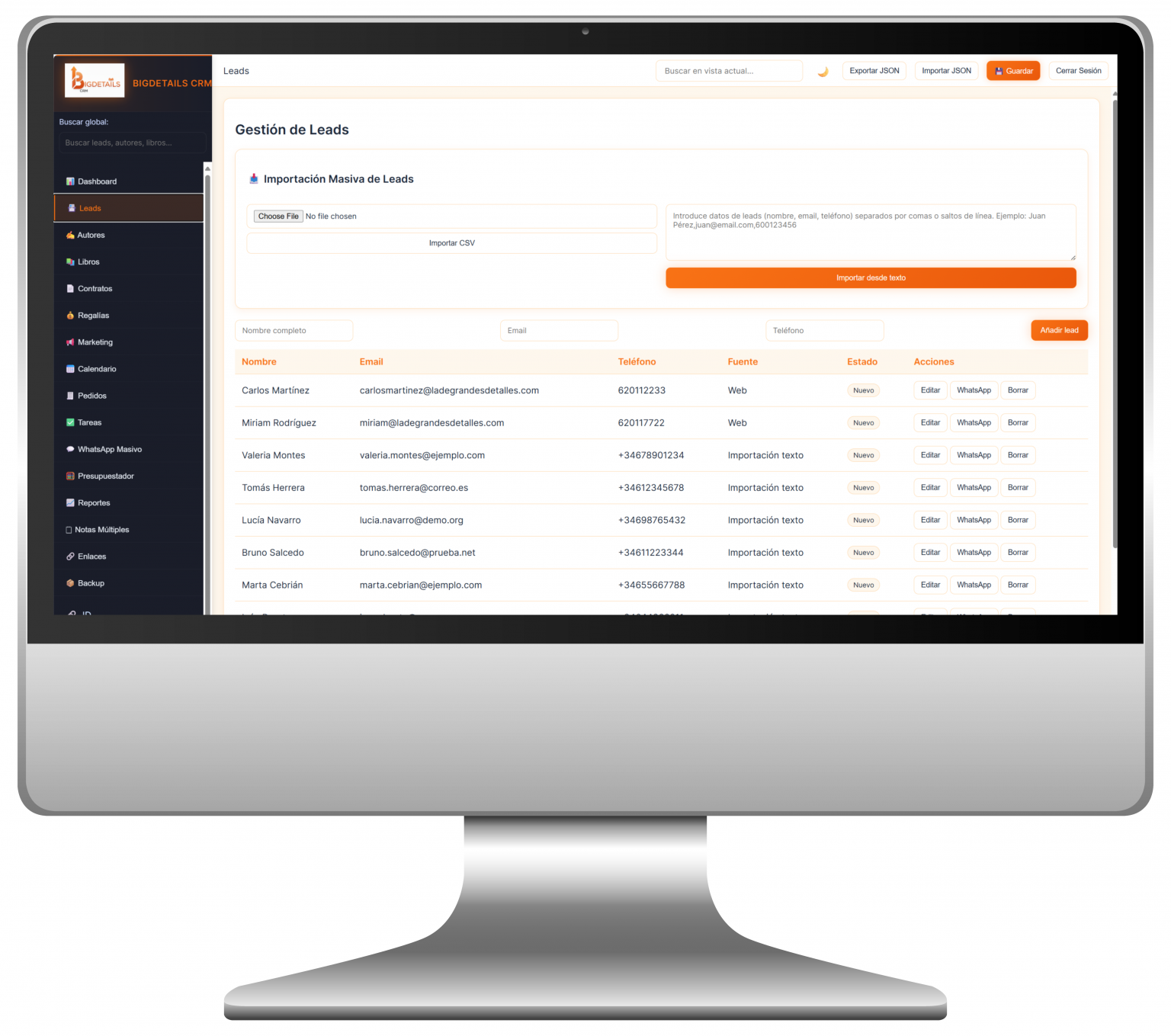 BIGDETAILS CRM en Mac